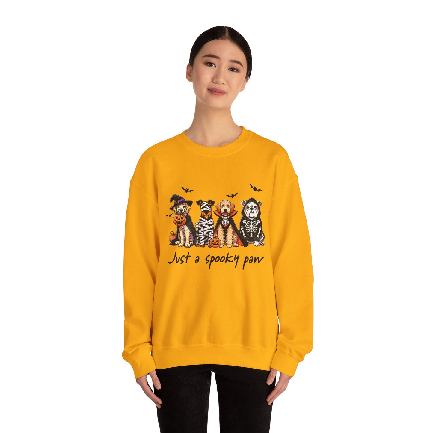 Spooky Dog Sweatshirt, Unisex Halloween Crewneck, Pet Lovers Gift, Cozy Fall Apparel, Cute Dog Design