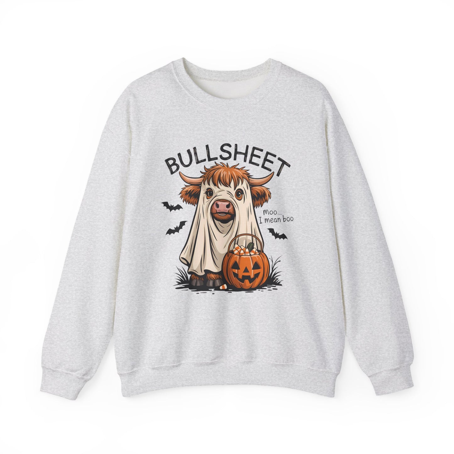 Halloween Cow Sweatshirt, Funny Halloween Crewneck, Unisex Casual Top, Cow Costume Sweatshirt, Perfect for Fall Celebrations