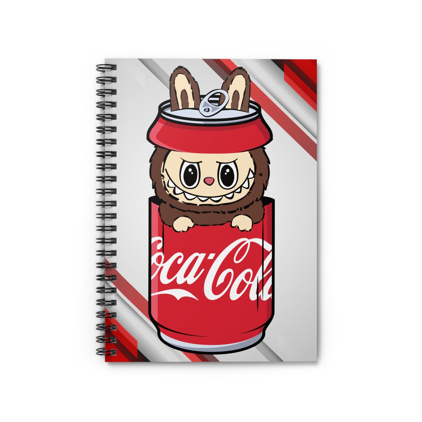 Cute Coca-Cola Labubu Spiral Notebook - Whimsical Design for Note-Taking, Perfect for Students, Gifts, Journals, Kawaii Lovers