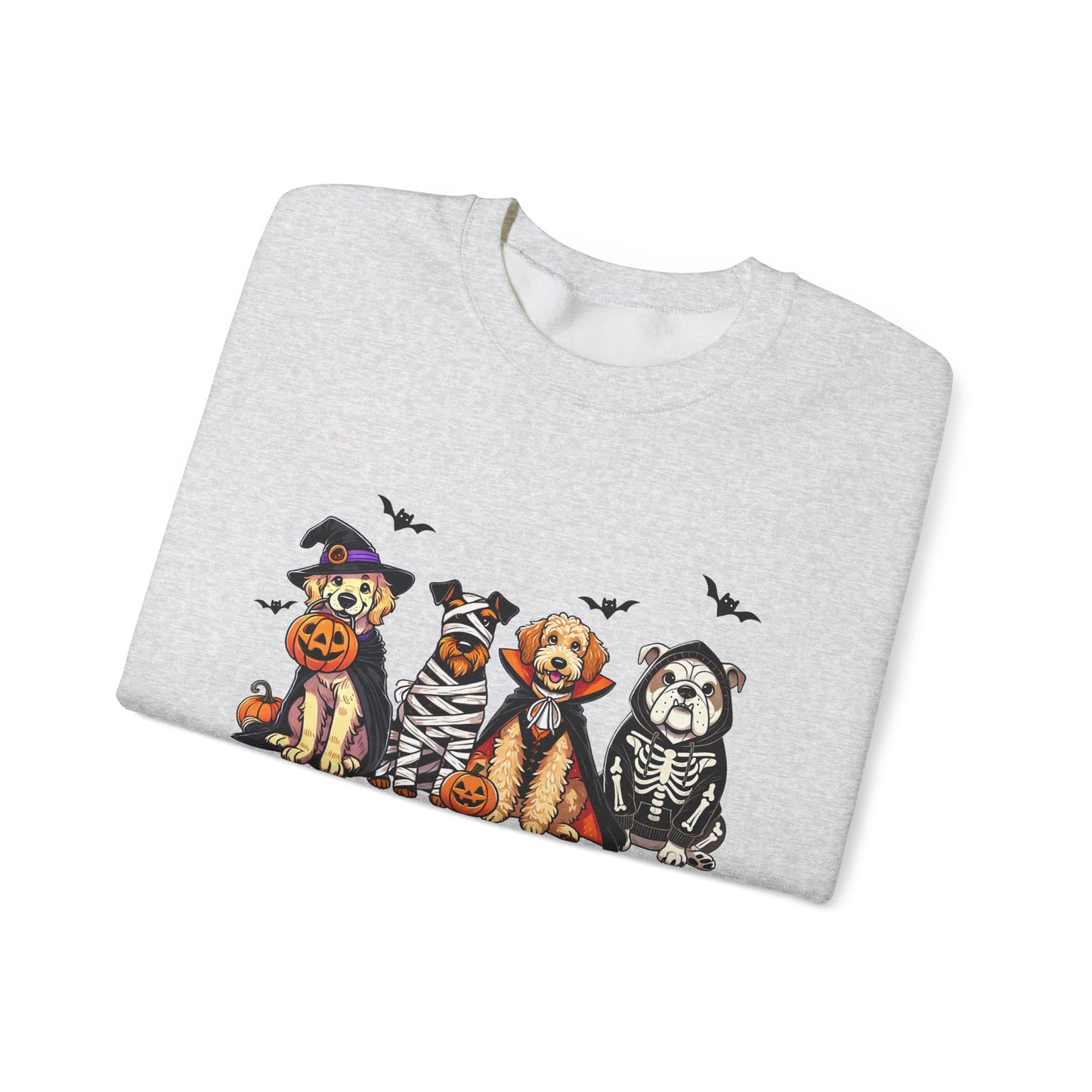 Spooky Dog Sweatshirt, Unisex Halloween Crewneck, Pet Lovers Gift, Cozy Fall Apparel, Cute Dog Design