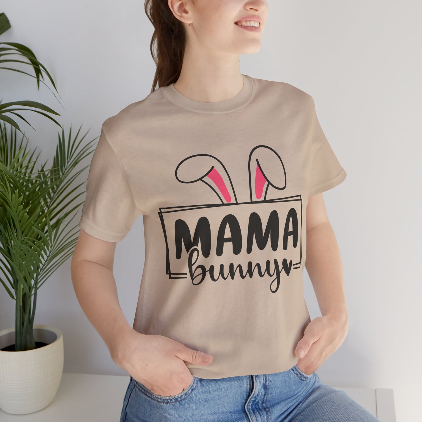 Mama Bunny Unisex Short Sleeve Tee - Perfect for Easter Celebrations