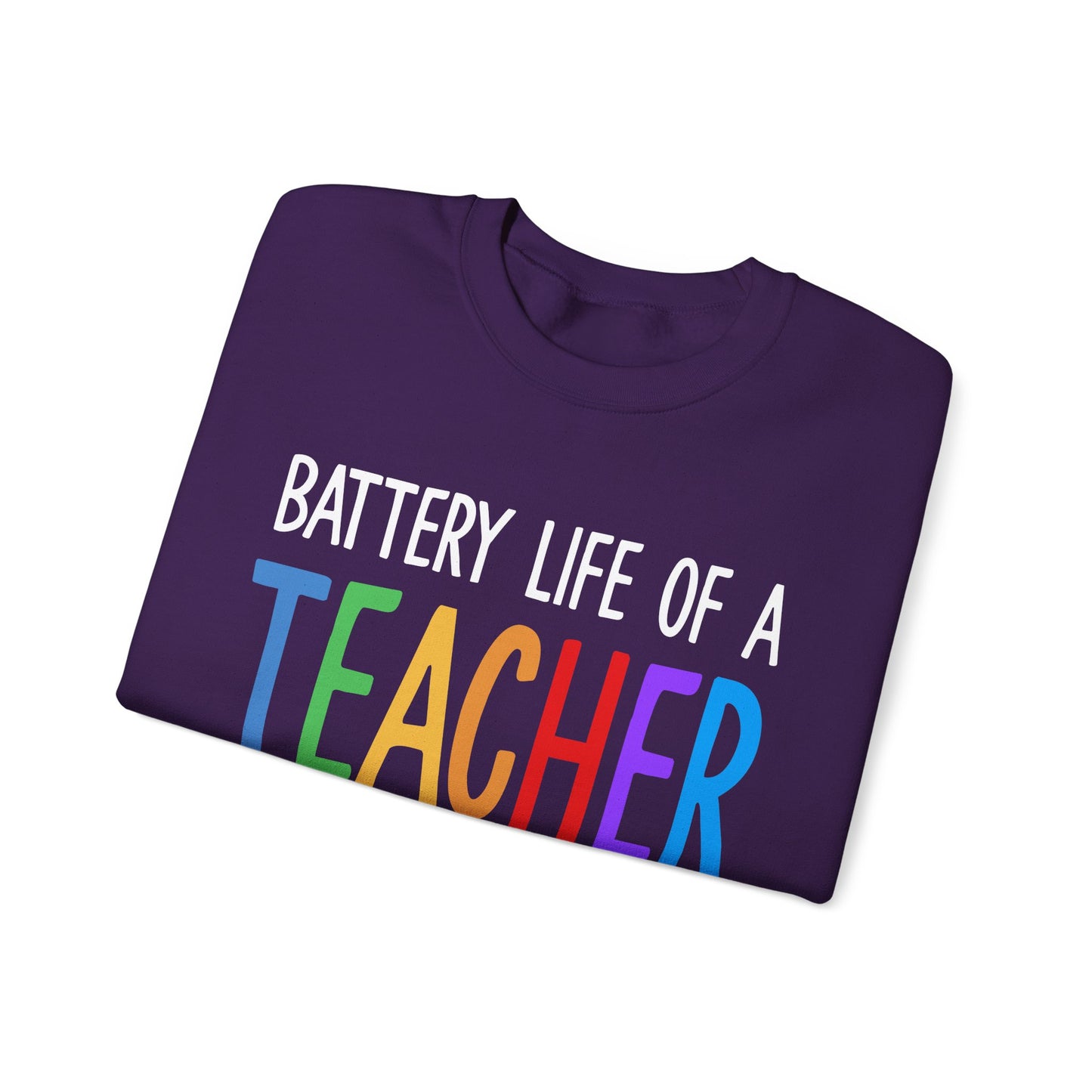 Teacher's Battery Life Crewneck Sweatshirt, Cute Teacher Gift, Funny Education Apparel, Back to School Sweatshirt, Teacher [...]
