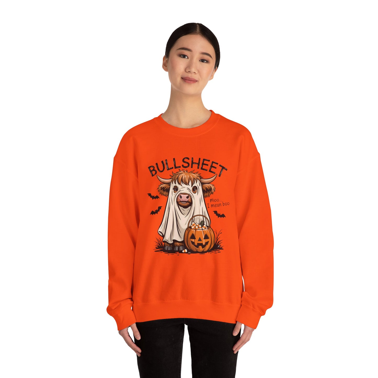 Halloween Cow Sweatshirt, Funny Halloween Crewneck, Unisex Casual Top, Cow Costume Sweatshirt, Perfect for Fall Celebrations