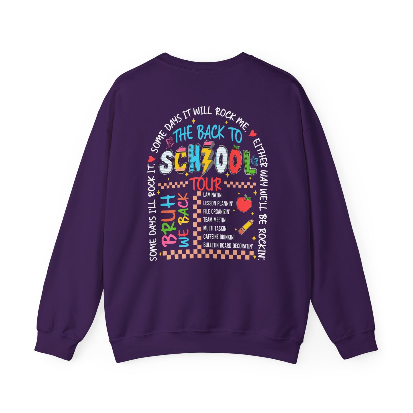 ABCD Back to School Tour Crewneck Sweatshirt, Unisex Sweatshirt, School Tour Apparel, Fun Gift for Students, Cozy Relaxing Wear