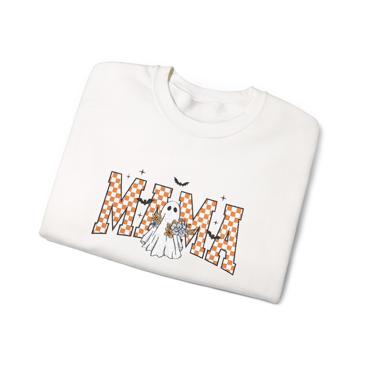 Retro Spooky MAMA Halloween Unisex Heavy Blend™ Crewneck Sweatshirt