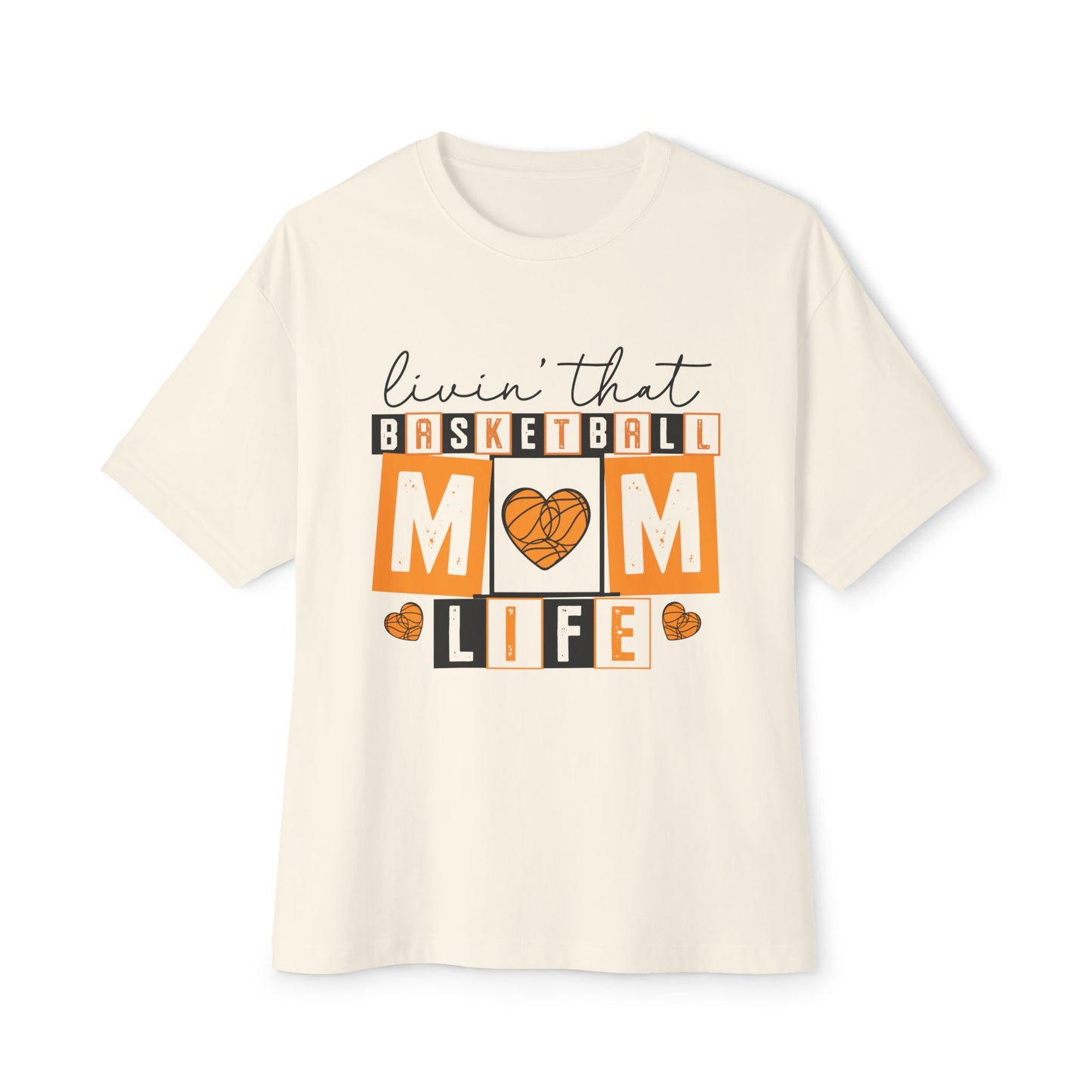 Basketball Mom Life Unisex Oversized Boxy Tee