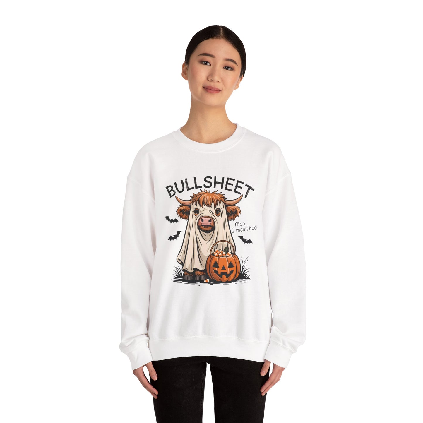 Halloween Cow Sweatshirt, Funny Halloween Crewneck, Unisex Casual Top, Cow Costume Sweatshirt, Perfect for Fall Celebrations