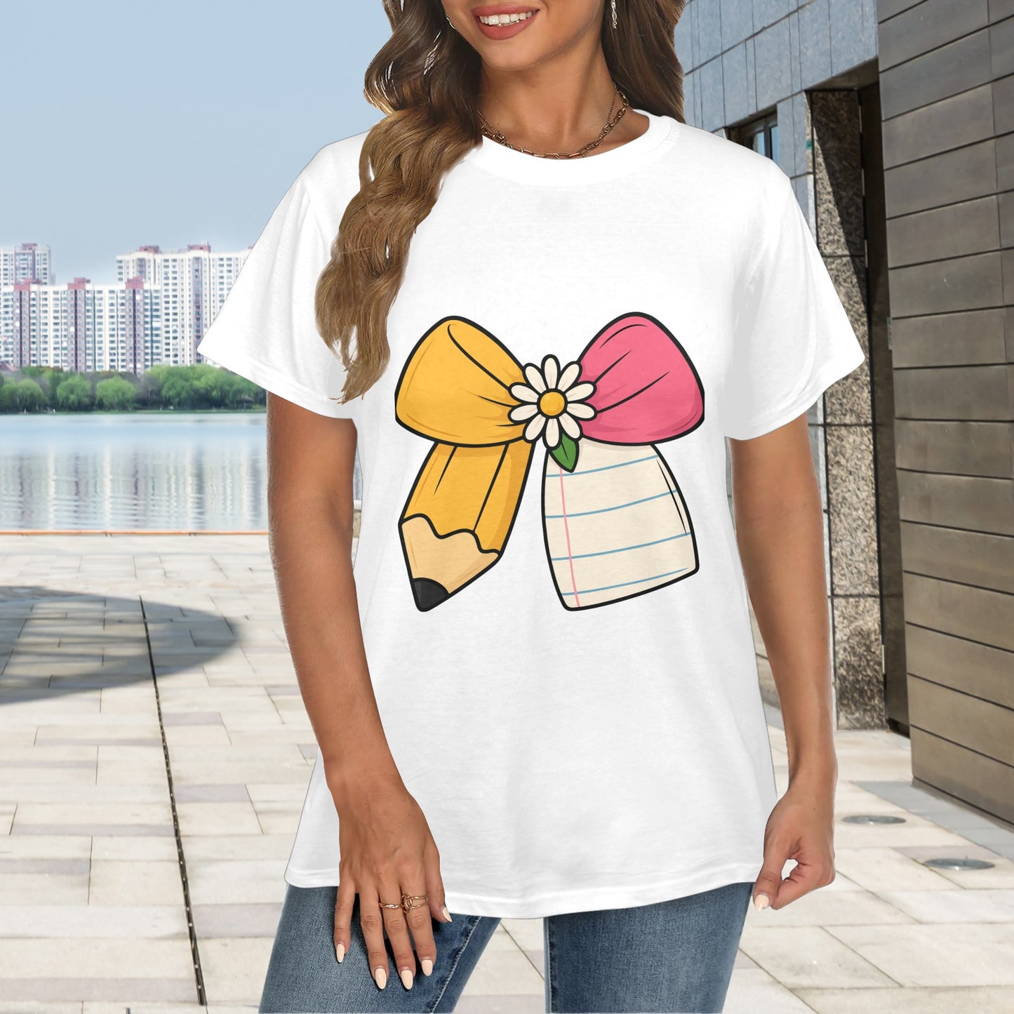 Back to School bow Women's T-Shirt in USA Size (Front Printing Only)