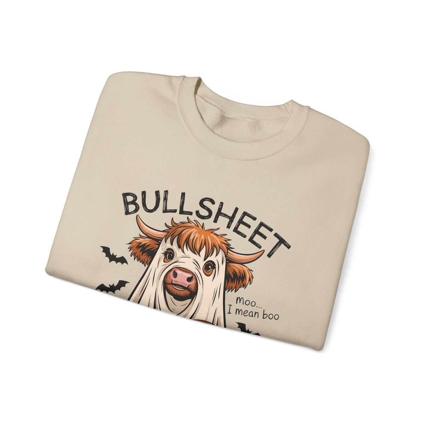 Halloween Cow Sweatshirt, Funny Halloween Crewneck, Unisex Casual Top, Cow Costume Sweatshirt, Perfect for Fall Celebrations