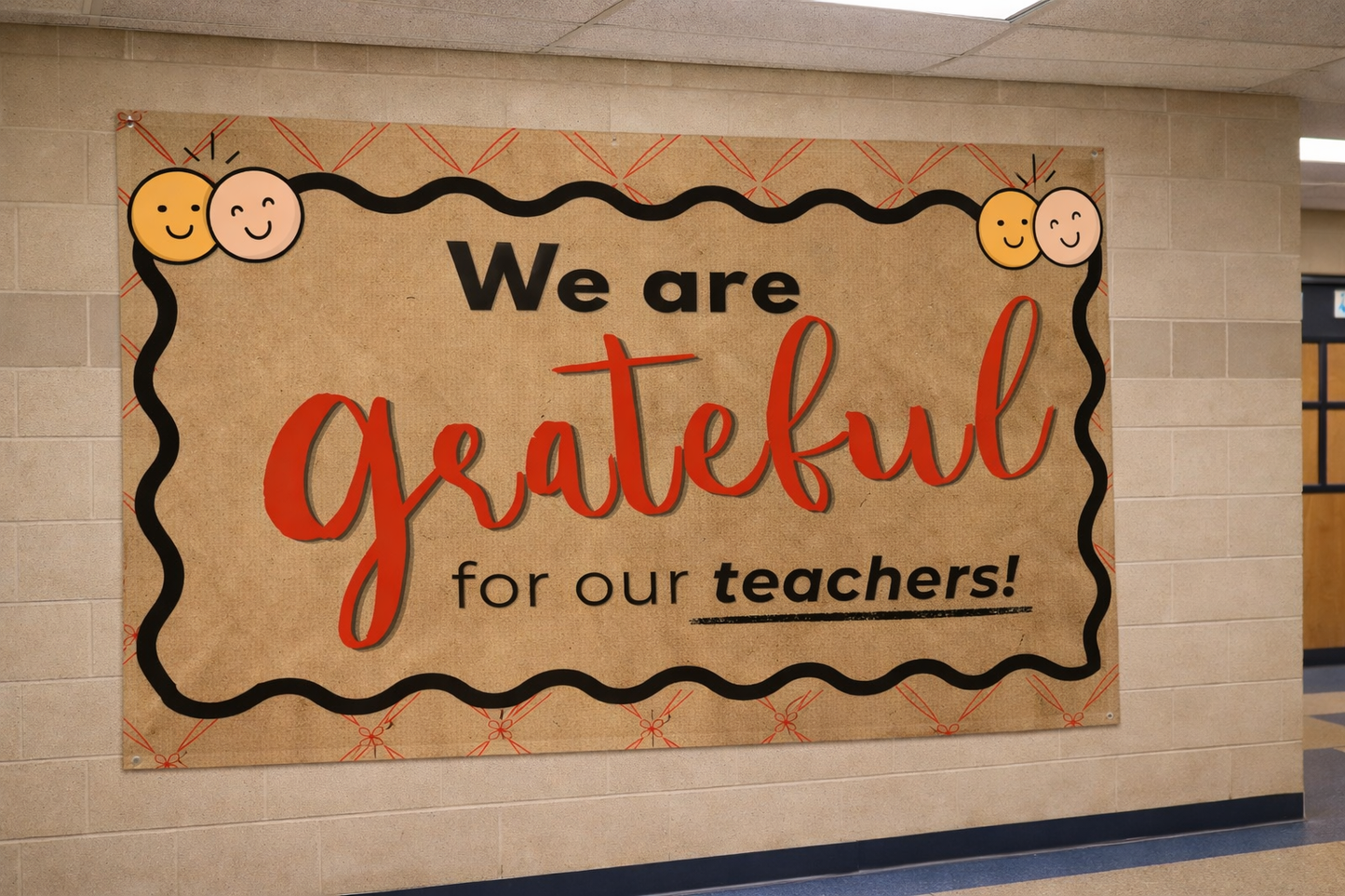 Editable Teacher Appreciation Banner Bundle (x7) | Canva Templates | School Staff Appreciation Deco