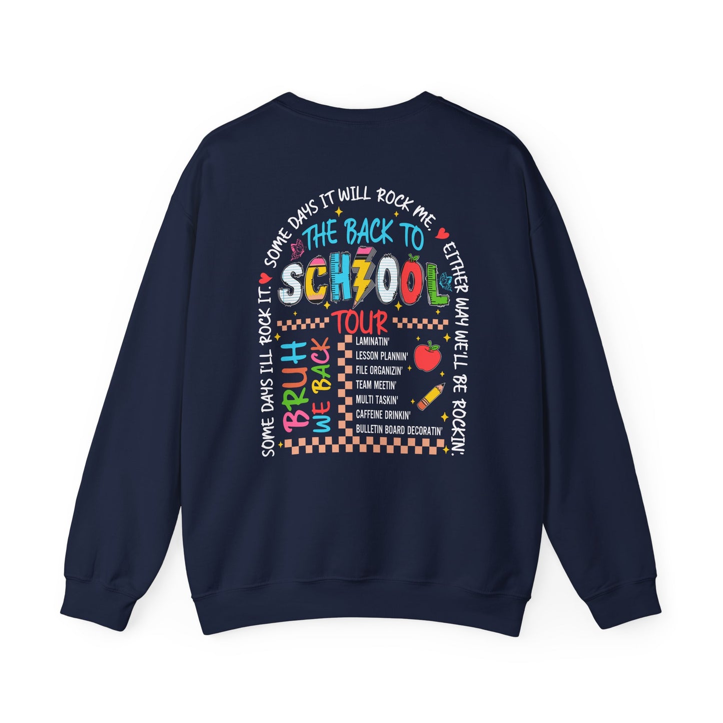 ABCD Back to School Tour Crewneck Sweatshirt, Unisex Sweatshirt, School Tour Apparel, Fun Gift for Students, Cozy Relaxing Wear