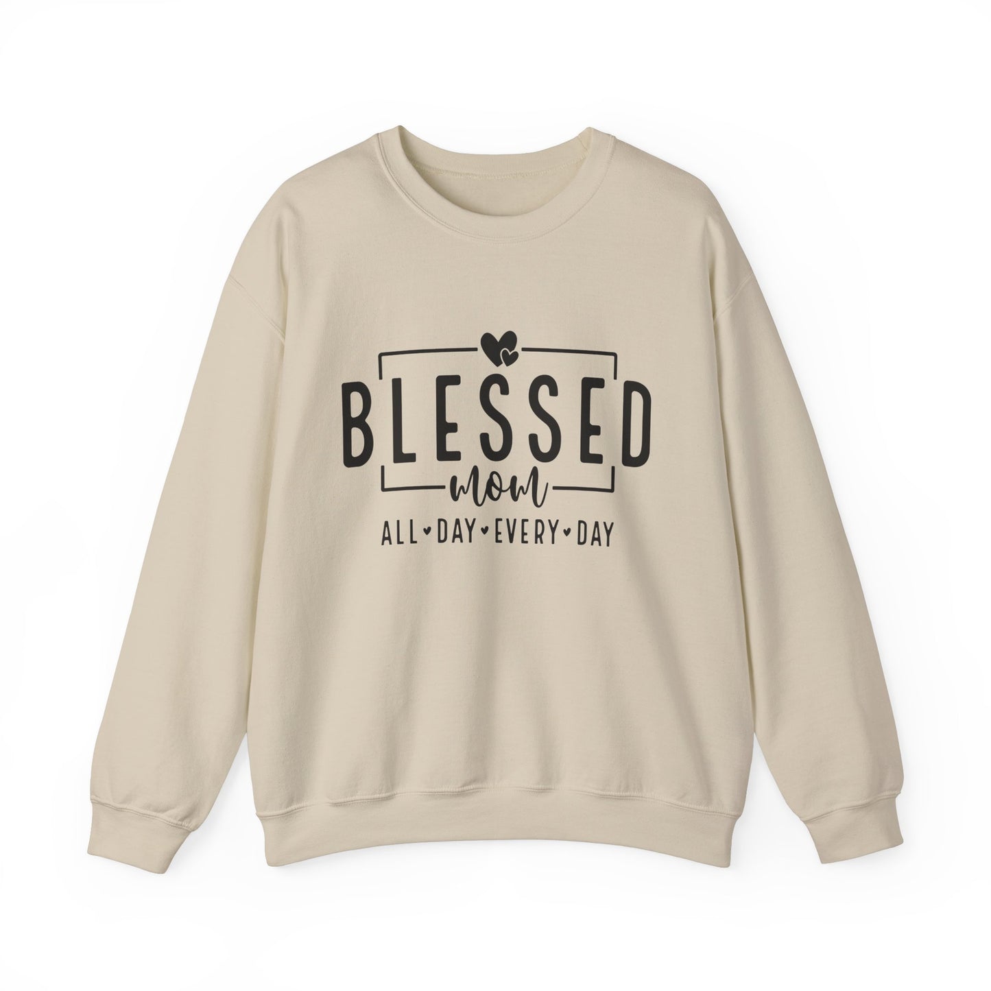 Blessed Mom Unisex Heavy Blend™ Crewneck Sweatshirt - All Day Everyday