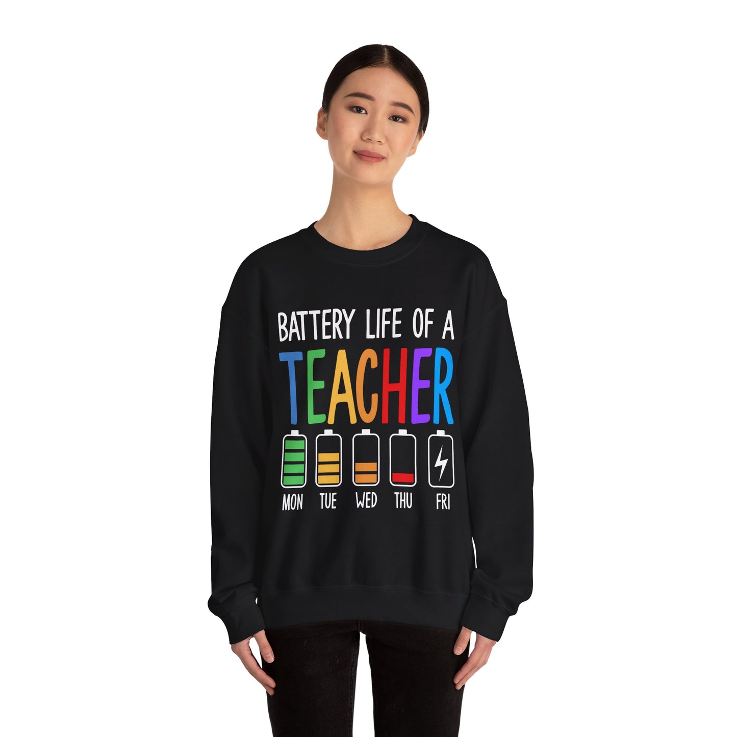 Teacher's Battery Life Crewneck Sweatshirt, Cute Teacher Gift, Funny Education Apparel, Back to School Sweatshirt, Teacher [...]