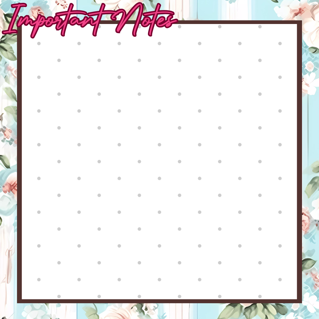 Editable Blue and White Stripe Floral Sticky Notes Bundle (Set of 5) | Printable Notes, To-Do List, Planner Pads | Cute Digital Stationery