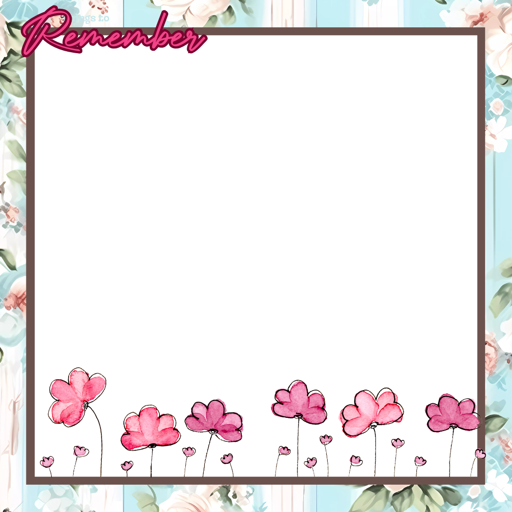 Editable Blue and White Stripe Floral Sticky Notes Bundle (Set of 5) | Printable Notes, To-Do List, Planner Pads | Cute Digital Stationery